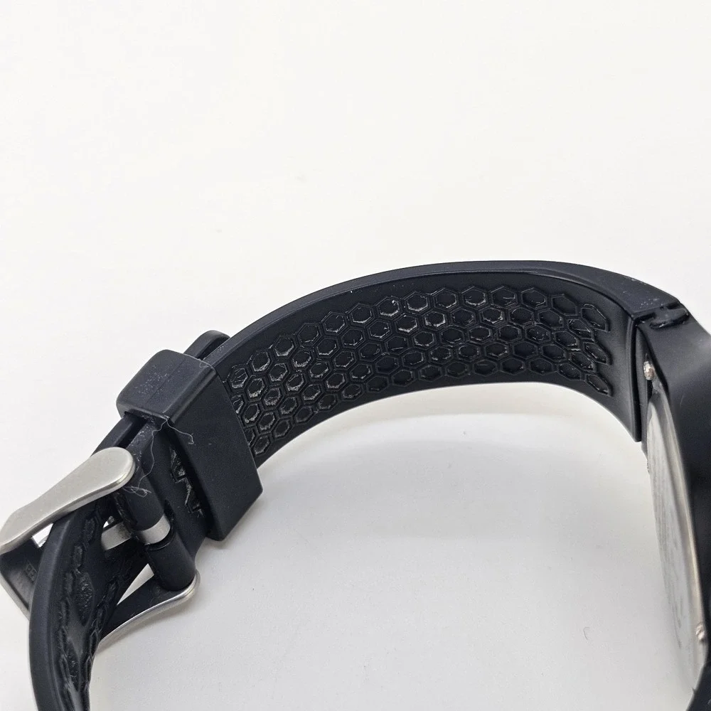 Geonaute Men's Watch 38MM Black Dial Black Plastic Bands New Battery